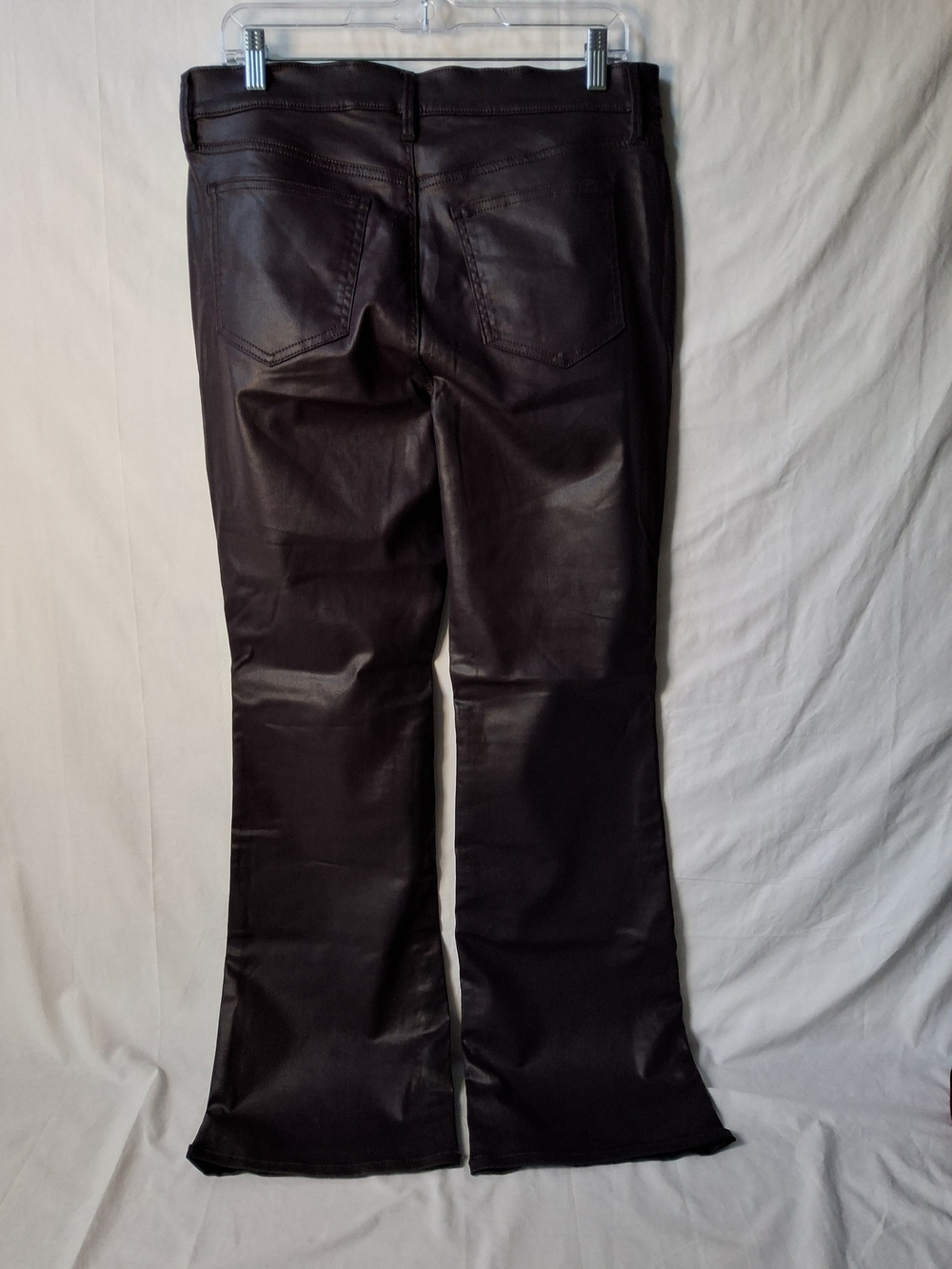 Ann Taylor Faux Leather Pants in Deep Plum - Picture 2 of 5